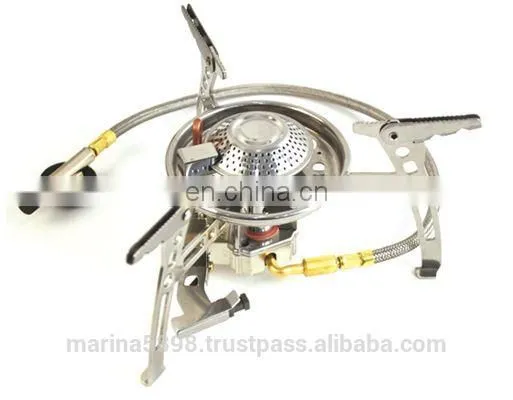 Camping Burner All in One Kit (Stove, Color Box, Carrying Case, Wind Protector, Adaptor) Camping Burner / Hiker Stove / Butane