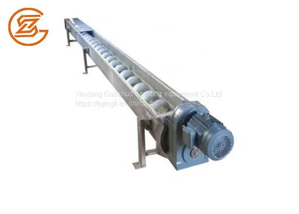 Incline Stainless Steel Shaftless Screw Conveyor For Building Materials photo-2