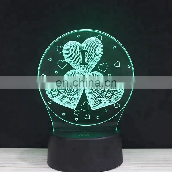 Touch Sensor Led Light Multi-colors Changing 3D Illusion Lamp for Room Lighting Usage photo-3