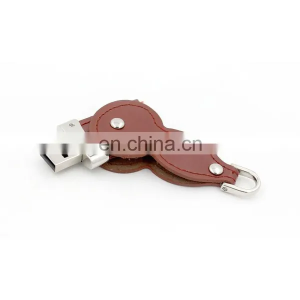 Wholesale Customized Logo Pendrive USB Flash Drive Gift Leather With Gift Box Packing photo-4