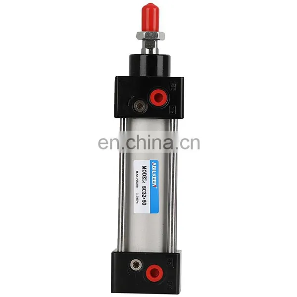 SC32 SC40 Standard Stroke Large Bore Adjustable Piston Air Control Double Acting Pneumatic SC Cylinder