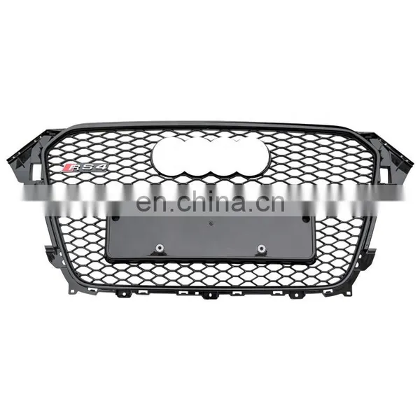 Front Bumper for Audi A4 B85 A4L Center Honeycomb Mesh Grill for Audi S4 RS4 Automotive Silver Frame Grille 2013-2016 photo-2