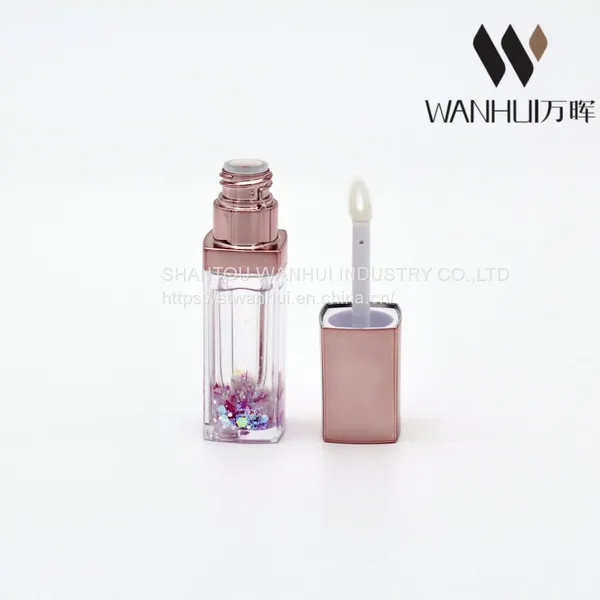 LP004 Empty Cosmetic Liquid Lip Gloss Tube Container Lipstick Screen Printing Square Hot Stamping Screw photo-2