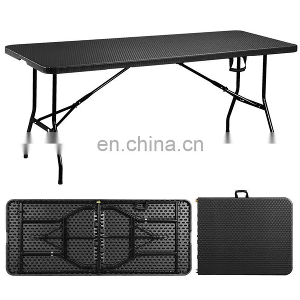 Outdoor Patio Furniture Space Saving 6ft Portable Plastic Party Foldable Table Bbq Camping Picnic Folding Outdoor Table photo-4