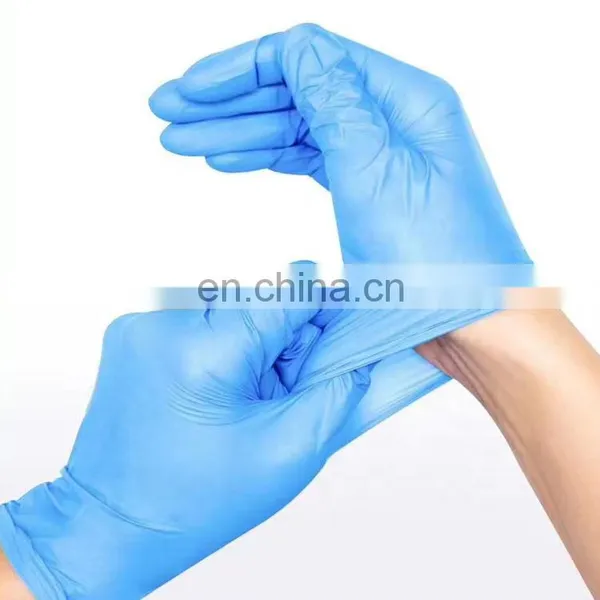 Waterproof Powder Latex Free Blue Nitrile Disposable Gloves photo-2