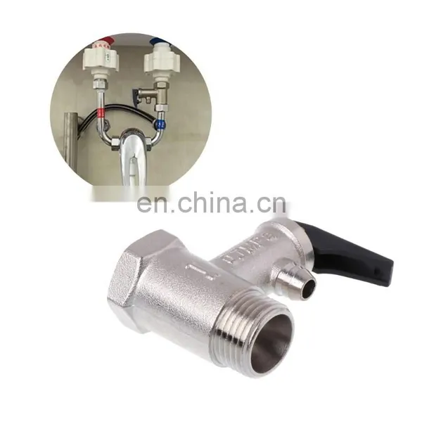 Electric or Solar Water Heater Brass Safety Valve 1/2