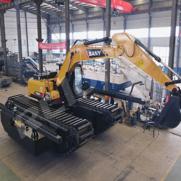 Construction Equipment Amphibious Excavator With Pontoon Undercarriage photo-2