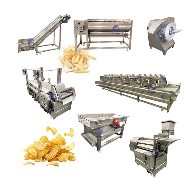 Full Automatic Banana Chips Potato Wedges Frozen French Fries Production Line Potato Chips Making Machine Price photo-4
