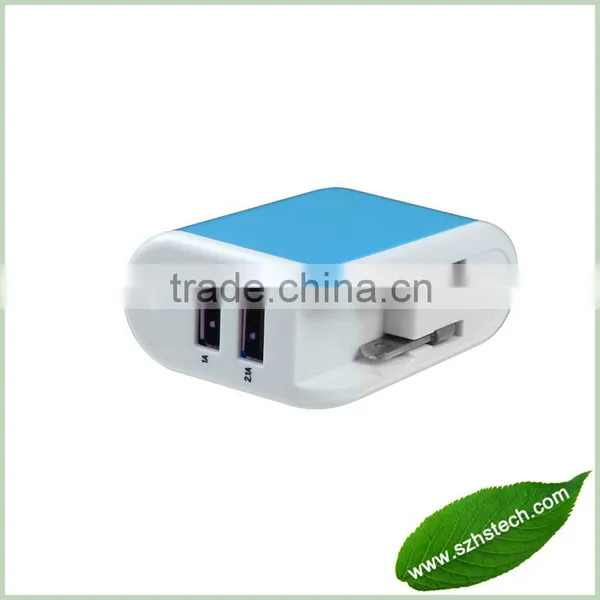 Shenzhen Dual USB Mobile Travel Charger Factory Price 5V 2.1A Mini 2-Port Dual USB Wall Charger photo-6
