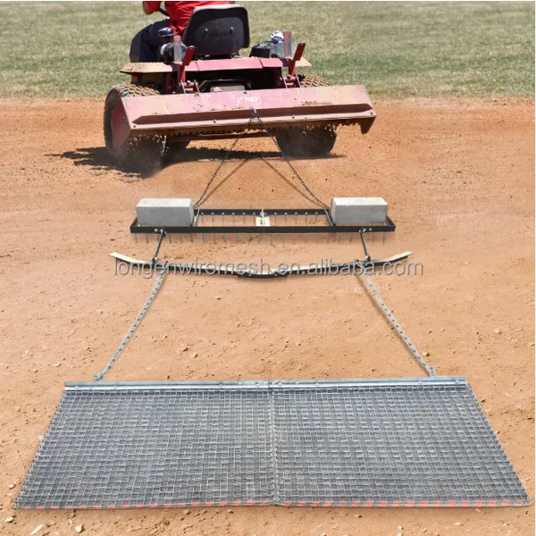 China 5 X 3 Feet Flexible Steel Drag Mat Heavy Duty Durable Zinc and Steel Mesh Field Surface Leveling Drag Mat for Manual photo-3
