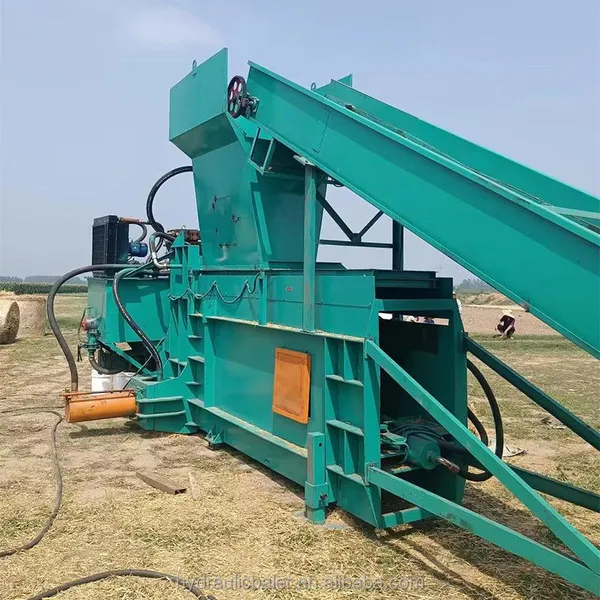 Panqi High Yield Large Three Cylinder Wheat Straw Baler Wood Shavings Bag Baler photo-6