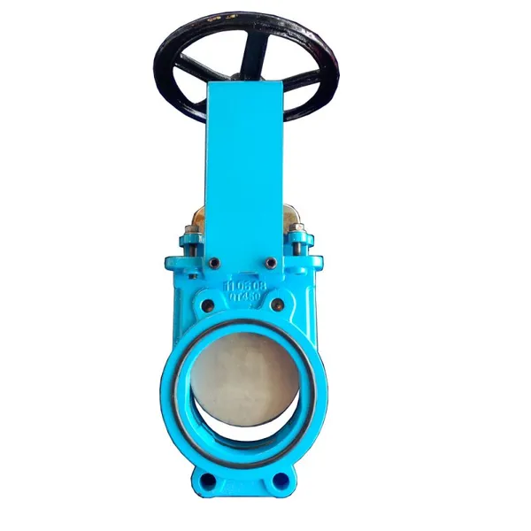 DN600 Pneumatic Electric Actuator Worm Gear Carbon Steel WCB CF8M SS304 SS316 Knife Gate Valve photo-4