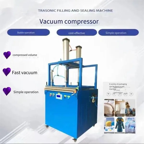 Dingfeng Ys-800 Dual Nozzle Vacuum Compression Sealing Machine for Vacuum Packaging Down Jackets and Latex Pillow Cores, in Stock