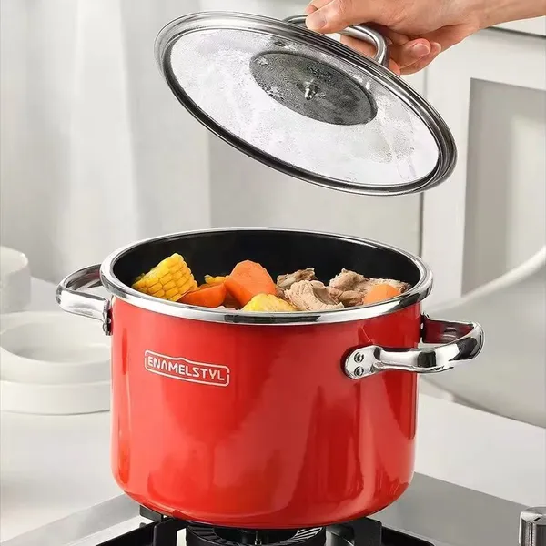 OEM 6L Stainless Steel Pressure Cooker Thickened Explosion-Proof Enamel Coating Pot