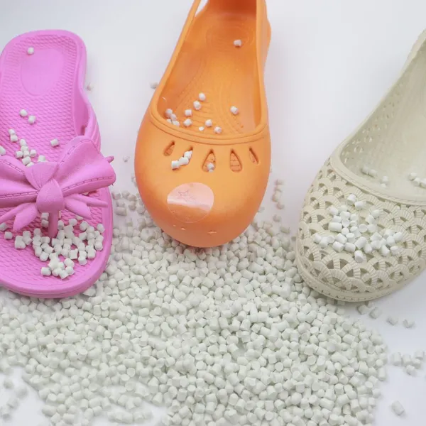 High Transparent Modified PVC Sandals Jelly Shoes With Granules Compound Beads photo-5