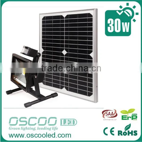 Led Flood Lighting 30W Solar Rechargeable Light With Solar Panels New Products Led Flood Lighting photo-2
