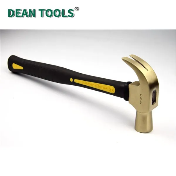 Non-Sparking Beryllium Copper Claw Hammer, 230g Head Weight, 280mm Total Length photo-5