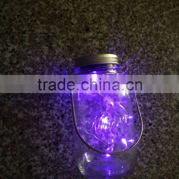 16oz Glass Mason Jar With Solar Light Lid