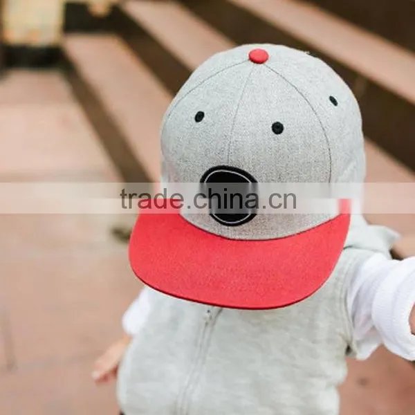 Wholesale Children Size Snapback Hat With Flat Brim Kids Summer Cap photo-4