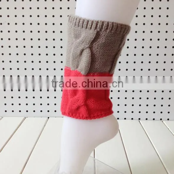 Trendy 2015 Winter Women Hand Knitted Boot Cuffs Cable Knit Leg Warmers photo-4