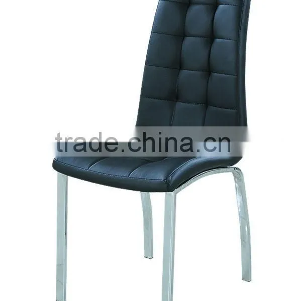 2014 Hot Sell Black Leather Dining Chair