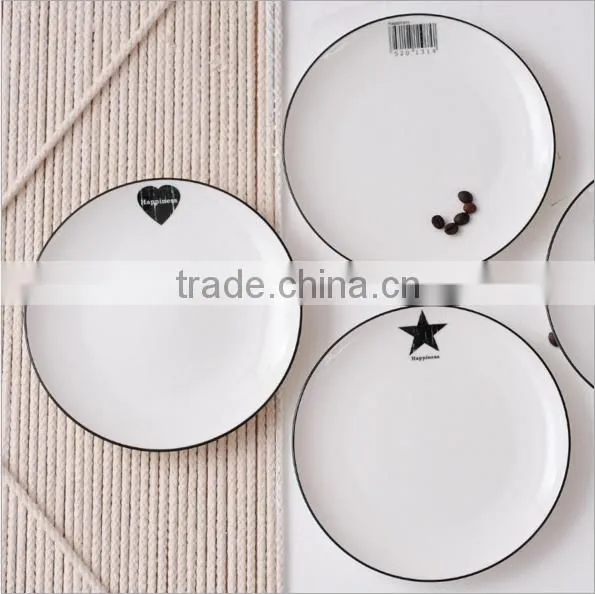 Contracted the Nordic Style Household Hand-painted Ceramic Dinner Plate YJ-XFXL photo-2