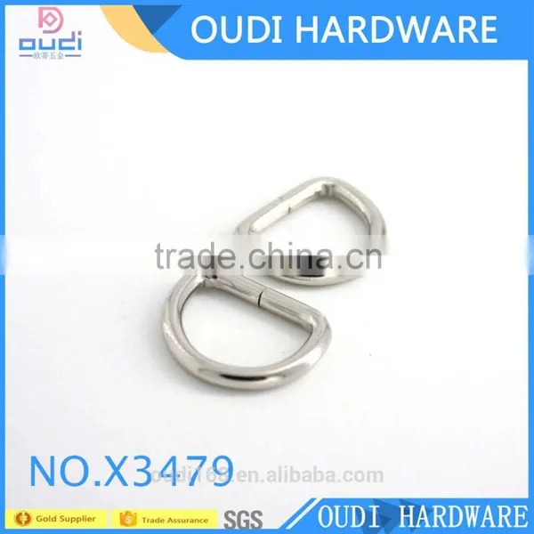 Shiny Nickel D Ring Bag Parts Making Accessories Wholesale In Guangzhou OUDI Factory For Bag Decoration photo-3