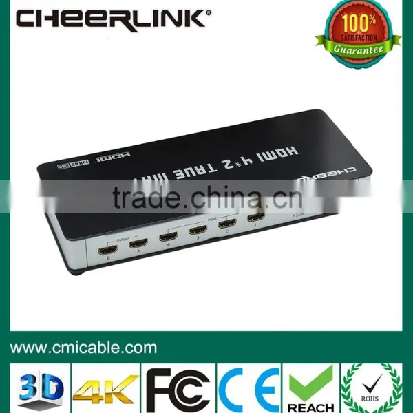 Ultra hd 4k 4*2 Hdmi and ir Matrix Switch photo-3