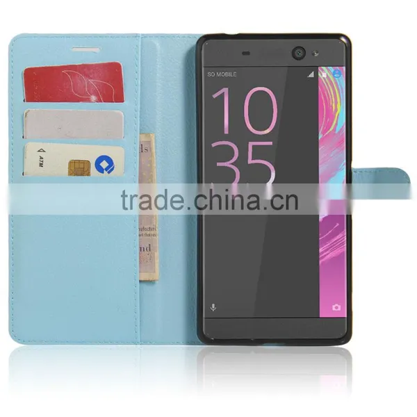 PU Leather Card Case Leather Mobile Back Cover Case For Sony C6 photo-2