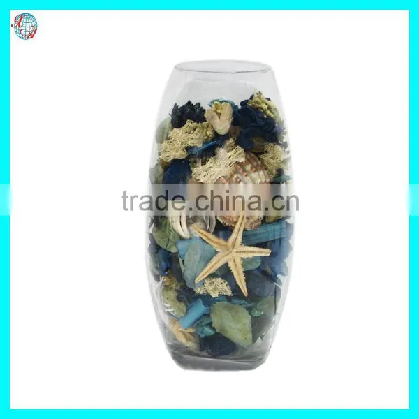 Scented Ocean Potpourri Dried Flower In Beautiful Glass Vase