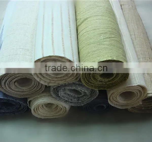 Eco-friendly Yarn Dyed Ramie Fabric for Wall Covering photo-3