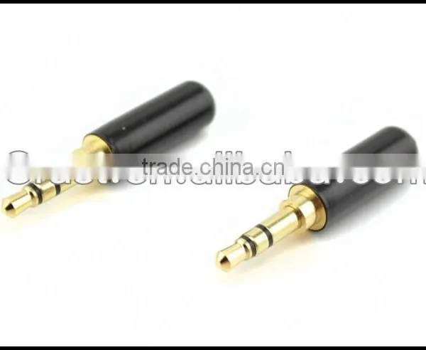 Audio Gade OEM Hi End Gold Plated 3.5-B Gold Plated 3.5MM Male Headphone Terminal Black photo-3
