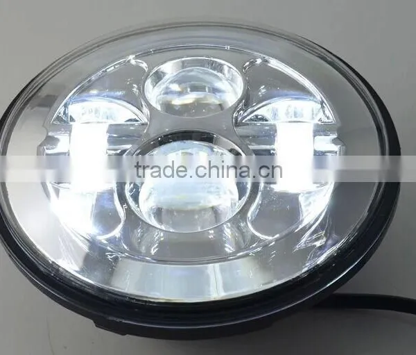 Latest Design 7 Inch Headlight Round 12V 24V High Low Beam H4 Motorcycle Led Headlight for Jeep Wrangler photo-4