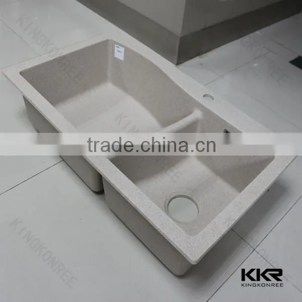 Artificial Stone Corner Kitchen Sink , Kitchen Stone Sink