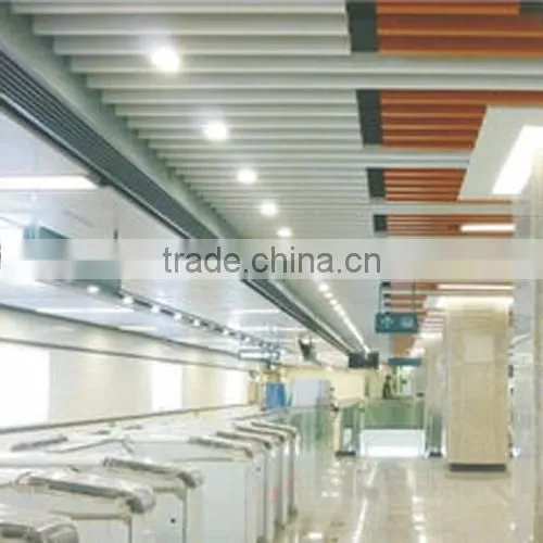 Good Hardness Wood Grain Suspended Metal Strip Ceiling Aluminum Square Tube Screen Ceiling Tiles photo-6