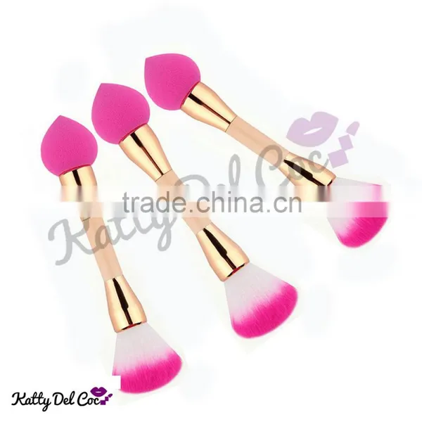 High Quality Custom Logo Makeup Brushes Cute Pink Double Side Use Supplier's Choice photo-3