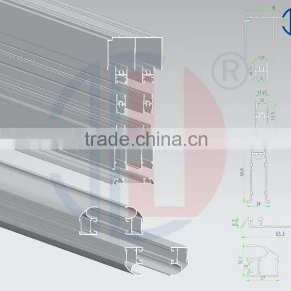High Quality Anodized Aluminium Profile For Wardrobe Sliding Door photo-2