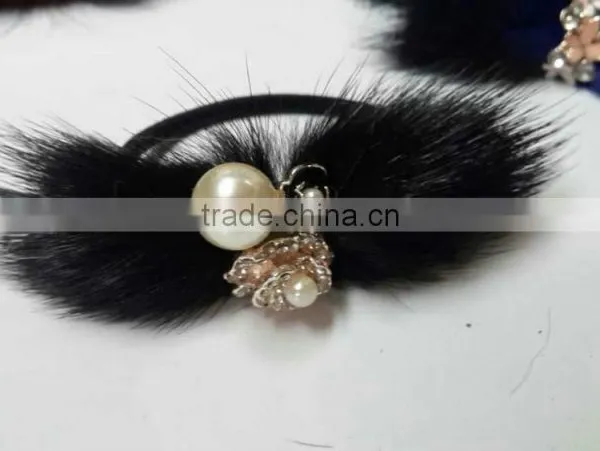Cute and Colorful Real Mink Fur Hairband Accessories for Beautiful Girl photo-3