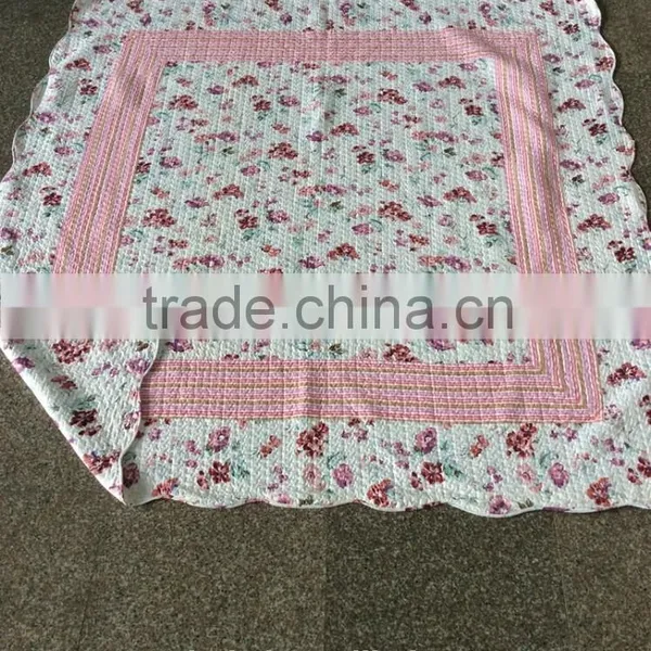 75g Microfiber bedspread quilts floral design stiching quilt patchwork quilts