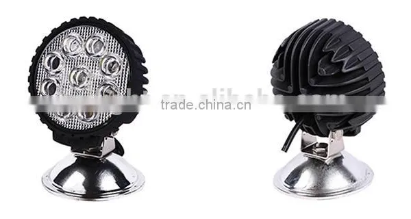 12v 24v Super Bright Waterproof Round 27w Led Work Light for Tractor photo-2
