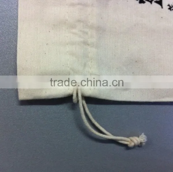 Wholesale Plain Standard Size Promotional Organic Muslin Cotton Drawstring Bag photo-5