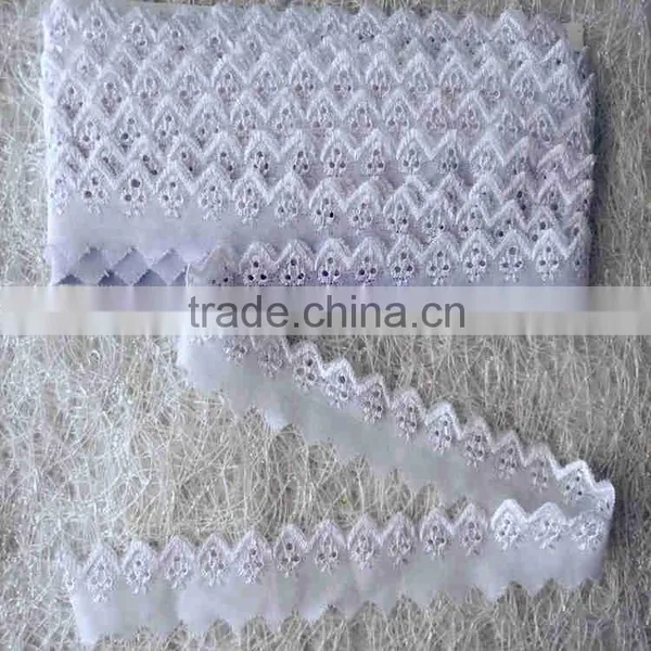 Fashionable White Cotton Lace Trimming T/C 2" Trimming Lace photo-3
