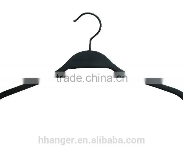Head Laminated Urltra Thin Hangers in Black for Wholesale Logo Printed Workable Flat Body Wood Top Jacket Hangers photo-4