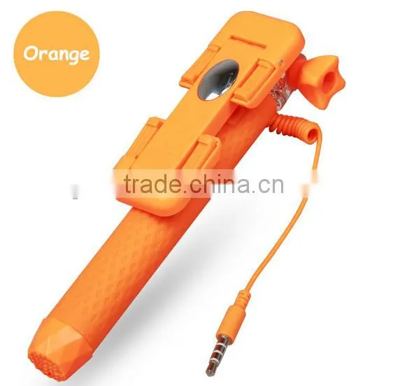 3.5MM Audio Cable Take Pole Selfie Stick - Self-portrait Monopod With Cell Phone Clamp - Extendable Selfie Stick Monopad photo-3