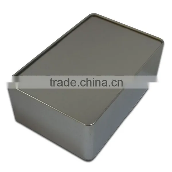 White and Black Metal Tin Box/Rectangular Tin Box/tin Box With Sliding Lid photo-3
