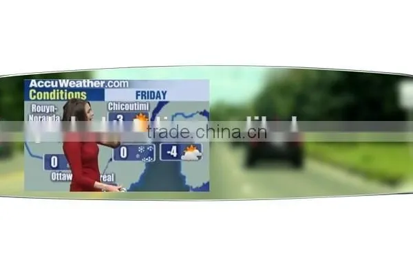 4.3 Inch Frameless Rearview Mirror Monitor Sychronize Informations Gps Navigation photo-3
