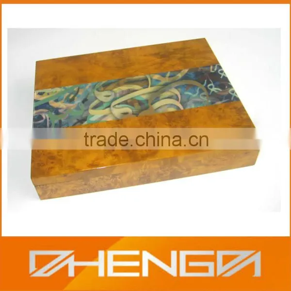 HOT SALE Custom Made-in-china Brown Piano Lacquer Wooden Chocolate Box Manufacturer in China (ZDS-SJF001)