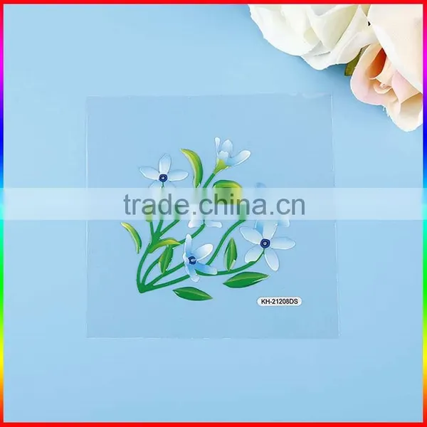 Beautiful Flowers PVC Stickers, Crystal Vinyl Stickers photo-3