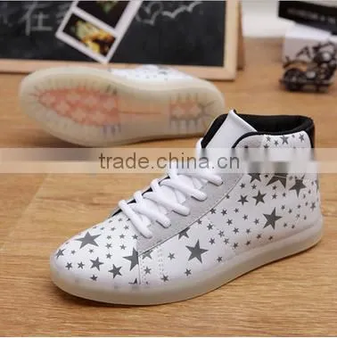 New Arrival Led Lights Shoes High Luminous Noctilucent Help Couples Fluorescent Fashion Casual Shoes photo-3