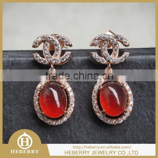 Precious Garnet Gemstone Earring Crystal Wholesale photo-2